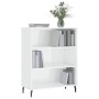 Estantería madera de ingeniería blanco brillo 69,5x32,5x90 cm de , Aparadores - Ref: Foro24-828382, Precio: 45,11 €, Descuent...