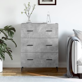 Aparador de madera de ingeniería gris hormigón 69,5x34x90 cm de , Aparadores - Ref: Foro24-827872, Precio: 98,24 €, Descuento: %