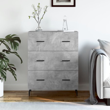 Aparador de madera de ingeniería gris hormigón 69,5x34x90 cm de , Aparadores - Ref: Foro24-827872, Precio: 98,24 €, Descuento: %