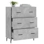 Aparador de madera de ingeniería gris hormigón 69,5x34x90 cm de , Aparadores - Ref: Foro24-827872, Precio: 98,24 €, Descuento: %
