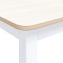 Mesa de comedor madera de caucho blanco y marrón 114x71x75 cm en Mesas de comedor | Comprar online en Foru.es