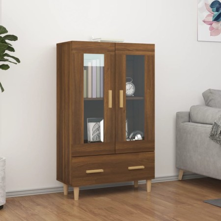Aparador alto de madera contrachapada marrón roble 70x31x115 cm de , Aparadores - Ref: Foro24-817479, Precio: 95,67 €, Descue...