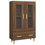 Aparador alto de madera contrachapada marrón roble 70x31x115 cm de , Aparadores - Ref: Foro24-817479, Precio: 95,67 €, Descue...