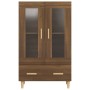 Aparador alto de madera contrachapada marrón roble 70x31x115 cm de , Aparadores - Ref: Foro24-817479, Precio: 95,67 €, Descue...