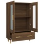 Aparador alto de madera contrachapada marrón roble 70x31x115 cm de , Aparadores - Ref: Foro24-817479, Precio: 95,67 €, Descue...