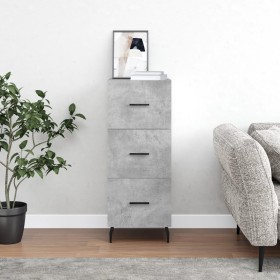 Aparador de madera contrachapada gris hormigón 34,5x34x90 cm de , Aparadores - Ref: Foro24-828624, Precio: 76,27 €, Descuento: %