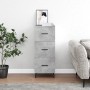 Aparador de madera contrachapada gris hormigón 34,5x34x90 cm de , Aparadores - Ref: Foro24-828624, Precio: 76,27 €, Descuento: %