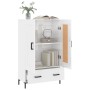 Aparador alto madera de ingeniería blanco brillo 69,5x31x115 cm de , Aparadores - Ref: Foro24-830326, Precio: 101,66 €, Descu...