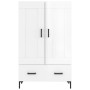 Aparador alto madera de ingeniería blanco brillo 69,5x31x115 cm de , Aparadores - Ref: Foro24-830326, Precio: 101,66 €, Descu...