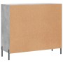 Aparador de madera de ingeniería gris hormigón 90x34x80 cm de , Aparadores - Ref: Foro24-828120, Precio: 86,29 €, Descuento: %