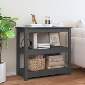 Mesa consola de madera maciza de pino gris 80x40x74 cm de , Mesas auxiliares - Ref: Foro24-821671, Precio: 96,84 €, Descuento: %