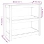 Mesa consola de madera maciza de pino gris 80x40x74 cm de , Mesas auxiliares - Ref: Foro24-821671, Precio: 96,84 €, Descuento: %