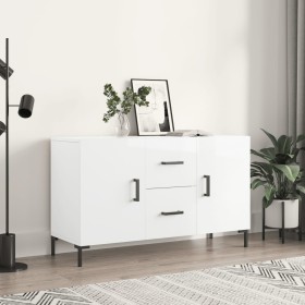 Aparador de madera de ingeniería blanco brillante 100x36x60 cm de , Aparadores - Ref: Foro24-828174, Precio: 108,27 €, Descue...