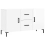 Aparador de madera de ingeniería blanco brillante 100x36x60 cm de , Aparadores - Ref: Foro24-828174, Precio: 108,27 €, Descue...