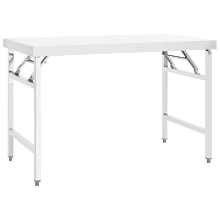 Mesa de trabajo plegable de cocina acero inoxidable 120x60x80 cm de vidaXL, Restauración - Ref: Foro24-326158, Precio: 194,81...