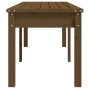 Banco jardín 2 plazas madera maciza pino marrón 159,5x44x45 cm de vidaXL, Bancos de jardín - Ref: Foro24-824014, Precio: 61,5...