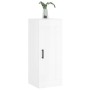 Armario de pared madera ingeniería blanco brillo 34,5x34x90 cm de , Aparadores - Ref: Foro24-830510, Precio: 54,30 €, Descuen...