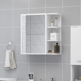 Armario con espejo de baño madera contrachapada 62,5x20,5x64 cm de vidaXL, Tocadores de baño - Ref: Foro24-803308, Precio: 64...