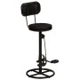 Taburetes de cocina 2 uds piel de cabra auténtica negro de , Taburetes de cocina - Ref: Foro24-338216, Precio: 229,63 €, Desc...