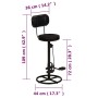 Taburetes de cocina 2 uds piel de cabra auténtica negro de , Taburetes de cocina - Ref: Foro24-338216, Precio: 229,63 €, Desc...