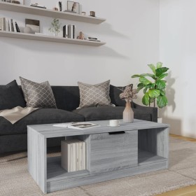 Mesa de centro madera de ingeniería gris Sonoma 102x50x36 cm de , Mesas de centro - Ref: Foro24-817079, Precio: 75,90 €, Desc...