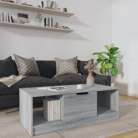 Mesa de centro madera de ingeniería gris Sonoma 102x50x36 cm de , Mesas de centro - Ref: Foro24-817079, Precio: 75,90 €, Desc...