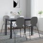 Mesa de comedor de madera maciza de caucho negro 114x71x75 cm en Mesas de comedor | Comprar online en Foru.es