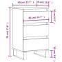 Aparador madera de ingeniería blanco brillante 40x35x70 cm de , Aparadores - Ref: Foro24-831102, Precio: 71,31 €, Descuento: %