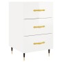 Mesita de noche madera de ingeniería blanco brillo 40x40x66 cm de , Mesitas de noche - Ref: Foro24-827638, Precio: 93,29 €, D...