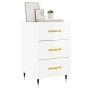 Mesita de noche madera de ingeniería blanco brillo 40x40x66 cm de , Mesitas de noche - Ref: Foro24-827638, Precio: 93,29 €, D...
