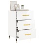 Mesita de noche madera de ingeniería blanco brillo 40x40x66 cm de , Mesitas de noche - Ref: Foro24-827638, Precio: 93,29 €, D...