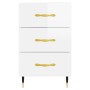 Mesita de noche madera de ingeniería blanco brillo 40x40x66 cm de , Mesitas de noche - Ref: Foro24-827638, Precio: 93,29 €, D...