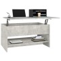 Mesa de centro madera contrachapada gris hormigón 80x50x40 cm de , Mesas de centro - Ref: Foro24-809660, Precio: 89,21 €, Des...