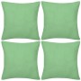 4 fundas verde manzana para cojines de algodón, 40 x 40 cm de , Cojines - Ref: Foro24-130925, Precio: 23,63 €, Descuento: %