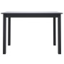 Mesa de comedor de madera maciza de caucho negro 114x71x75 cm en Mesas de comedor | Comprar online en Foru.es