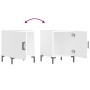 Mesita de noche madera de ingeniería blanco brillo 40x40x50 cm de , Mesitas de noche - Ref: Foro24-827568, Precio: 30,07 €, D...