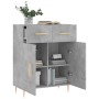 Aparador de madera de ingeniería gris hormigón 69,5x34x90 cm de , Aparadores - Ref: Foro24-827968, Precio: 83,31 €, Descuento: %