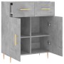 Aparador de madera de ingeniería gris hormigón 69,5x34x90 cm de , Aparadores - Ref: Foro24-827968, Precio: 83,31 €, Descuento: %