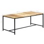 Mesa de comedor madera maciza de mango rugosa 180x90x75 cm de , Mesas de cocina y de comedor - Ref: Foro24-247810, Precio: 28...