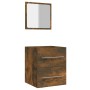 Armario de baño con espejo color roble ahumado 41x38,5x48 cm de , Muebles de baño - Ref: Foro24-820469, Precio: 47,89 €, Desc...