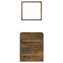 Armario de baño con espejo color roble ahumado 41x38,5x48 cm de , Muebles de baño - Ref: Foro24-820469, Precio: 47,89 €, Desc...