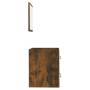 Armario de baño con espejo color roble ahumado 41x38,5x48 cm de , Muebles de baño - Ref: Foro24-820469, Precio: 47,89 €, Desc...