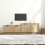 Mueble de TV madera contrachapada roble Sonoma 158,5x36x45 cm de , Muebles TV - Ref: Foro24-811487, Precio: 96,80 €, Descuent...