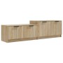 Mueble de TV madera contrachapada roble Sonoma 158,5x36x45 cm de , Muebles TV - Ref: Foro24-811487, Precio: 96,80 €, Descuent...