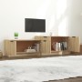 Mueble de TV madera contrachapada roble Sonoma 158,5x36x45 cm de , Muebles TV - Ref: Foro24-811487, Precio: 96,80 €, Descuent...