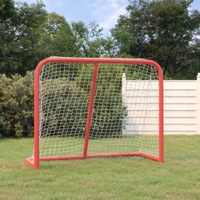 Portería de hockey poliéster rojo y blanco 183x71x122 cm de , Porterías de hockey sobre hierba - Ref: Foro24-93755, Precio: 1...