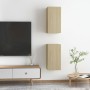 Mueble de TV 2 uds madera contrachapada roble 30,5x30x60 cm de vidaXL, Muebles TV - Ref: Foro24-803333, Precio: 73,00 €, Desc...