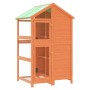 Casita para pájaros madera maciza pino marrón 97x81x152 cm de , Pies y jaulas para pájaros - Ref: Foro24-172258, Precio: 246,...