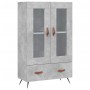 Aparador alto madera de ingeniería gris hormigón 69,5x31x115 cm de , Aparadores - Ref: Foro24-828272, Precio: 84,83 €, Descue...
