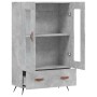Aparador alto madera de ingeniería gris hormigón 69,5x31x115 cm de , Aparadores - Ref: Foro24-828272, Precio: 84,83 €, Descue...